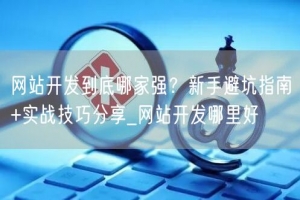 网站开发到底哪家强？新手避坑指南+实战技巧分享_网站开发哪里好